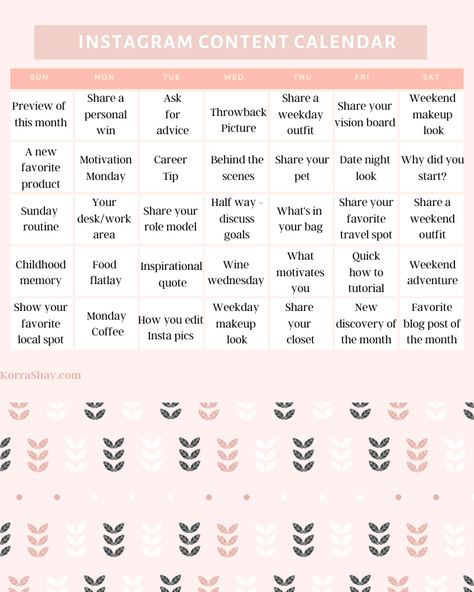 Instagram content calendar. Click for full list and details on how and why content calendars are so important for bloggers!  #blog #blogger #instagram #instagramtips Instagram Content Calendar, Instagram Calendar, Engaging Posts, Content Calendar Template, Instagram Success, Blogger Instagram, Social Media Content Calendar, Content Calendar, Social Media Marketing Plan