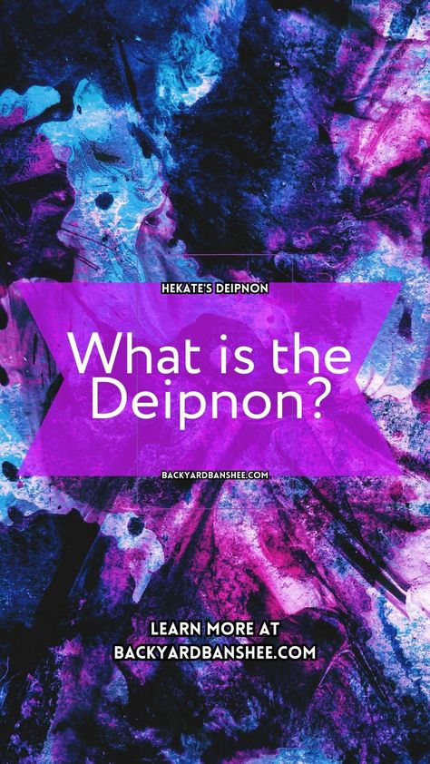 Learn all about the Deipnon, for Hekate, and how it was celebrated traditionally AND modern settings, including deipnon prayer, ritual and activities. Only at backyardbanshee.com Hekate Night Ritual, Night Of Hecate Ritual, Deipnon Hekate, Hekates Night, Hekate Night, Hekate Ritual, Hekate Prayer, Witchy Activities, Dark Mother