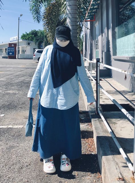 Ootd Syari Casual, Ootd Gemuk, Outfit Rok, Ootd Ngampus, Modest Outfits Muslim, Muslimah Fashion Casual, Big Size Outfit, Outfits Muslim, Ootd Hijab Casual