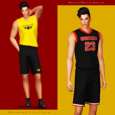 Masc Clothes, Sims 4 Men Clothing, Gorilla Gorilla, Sims 4 Male Clothes, Normal Map, Basketball Clothes, Turtleneck T Shirt, Sims 4 Toddler, Sims Four