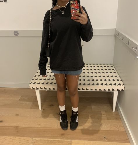 Ciara Skirt Brandy, Skirts With Sambas, Skirt With Sambas, Sambas With Skirt, Sambas And Skirt, Skirt And Sambas, Basic Brandy Melville Outfits, Brandy Melville Skirt Outfits, Brandy Skirt Outfits