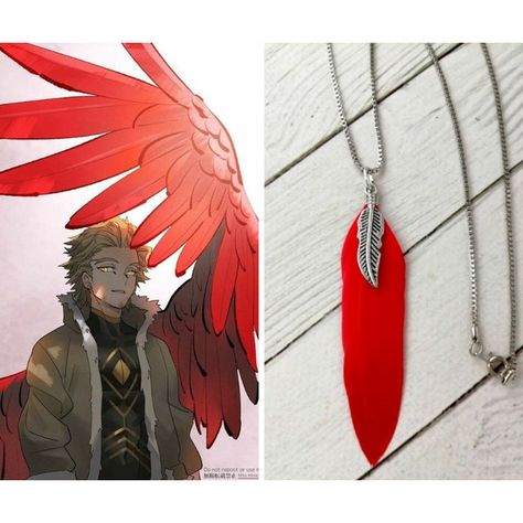 Keigo Takami necklace Hawks feather necklace My hero academi - Inspire Uplift Hawks Feather, Bakugo Shirtless Anime, Hawk Wings, Winged People, My Hero Academia Merchandise, Keigo Takami, Anime Cosplay Makeup, Metal Pendant Necklace, Anime Jewelry