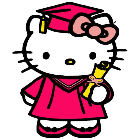 Pink Graduation, Hello Kitty Gifts, Kitty Pictures, Graduation Leis, Cap Decoration, Graduation Cap Decoration, Cap Decorations, Cartoon Profile, Hello Kitty Pictures