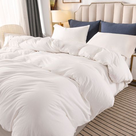 PURE ERA Duvet Cover Set - Ultra Soft Heather Jersey Knit Cotton Home Bedding Solid Pink Queen Size, 1 Comforter Cover and 2 Pillow Shams - Walmart.com - Walmart.com White Duvet Bedding, White Bed Covers, White Bed Set, Full Duvet Cover, White Duvet Covers, High Quality Bedding, Redecorate Bedroom, Small Room Bedroom, Cotton Duvet Cover