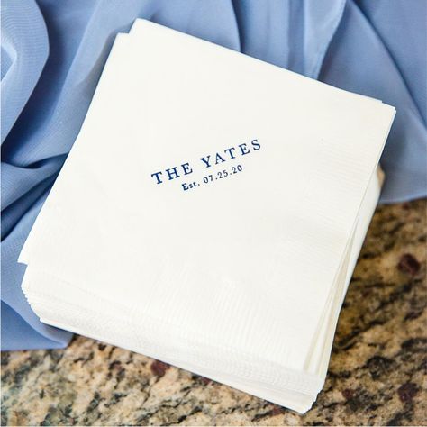 Important Note:- *  Our standard turnaround time is 8-10 days (After the design approval) *  Due to multiple variations in design we can not fix time frame. 🎉 Make Every Occasion Special with Custom White Napkins! 🎉 😍 Crafted with care, our Personalized napkins are perfect for weddings, birthdays, corporate events, and more. Add a touch of elegance and uniqueness to your celebration with designs tailored to your theme and style. Create memories that will be cherished forever with our high-quality, beautifully printed napkins. 🌟 Material: *  Premium Quality 2/3-ply Paper Napkin *  Elegant White Color Sizes: *  Beverage/Cocktail: Folded: 5" (W) x 5" (H), ± 1" *  Luncheon: Folded: 6.5" (W) x 6.5" (H), ± 1" Customization Details: *  We recommend 2-3 napkins per guest for a personalized tou Jake 2024, Personalized Napkins Wedding, Custom Wedding Napkins, Wedding Cocktail Napkins, Wedding Napkins Personalized, Party Logo, 2025 Wedding, Napkins Wedding, Monogrammed Napkins