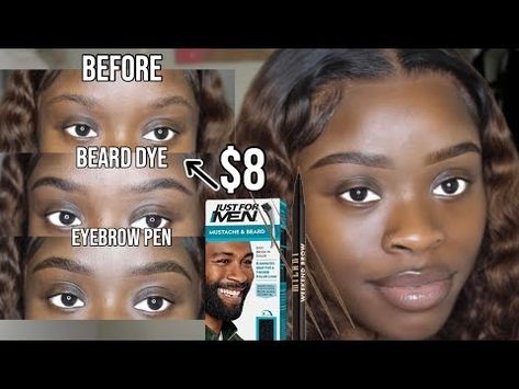 2 Cheap At Home Brow Tinting Products | *Beginner Friendly* Eyebrow Tutorial | Dark Skin Makeup WOC - YouTube Eyebrow Tinting Black Women, How To Dye Eyebrows At Home, Brow Tint Black Women, Dye Eyebrows At Home, How To Tint Eyebrows At Home, Beard Dye, Guys Eyebrows, Brow Tinting, Eyebrow Tutorial