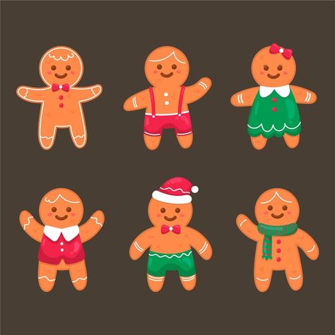 Christmas Stories For Kids, Gingerbread Lady, Man Cookies, Gingerbread Man Cookies, Christmas Gingerbread Men, Watercolor Christmas Cards, Animal Cookies, Gingerbread Men, Christmas Characters