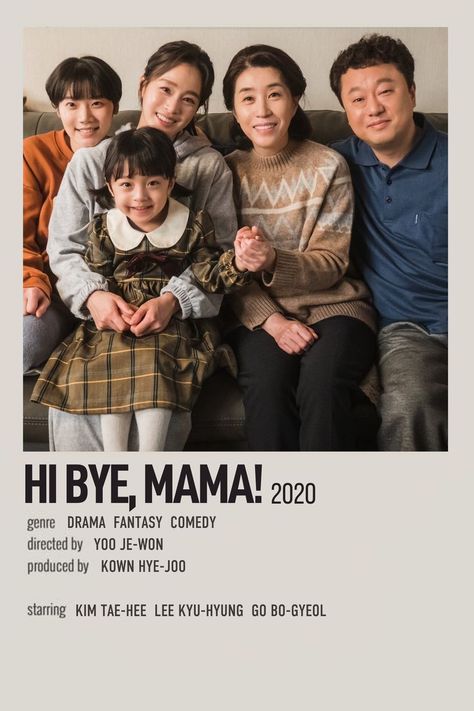 kdrama minimalist polaroid poster by @febraez Hi Bye Mama, Family Movie Poster, Minimalist Polaroid Poster, Asian Family, Kim Tae Hee, Korean Drama Series, Korean Drama Tv, Drama Tv Shows, Polaroid Poster