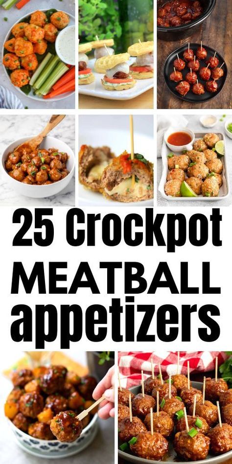 Crockpot Meatball Appetizers: Let your slow cooker do the work with these delicious crockpot meatball appetizers. Whether you're hosting a party or simply craving a savory treat, these recipes are perfect. From classic Italian to tangy BBQ, these crockpot meatball appetizers will be a hit with everyone. Crockpot Meatball Appetizers, Best Meatball Appetizer, Crockpot Meatballs Appetizers, Meatball Appetizer Recipes, Meatball Appetizer Crockpot, Recipes For A Party, Crockpot Meatball, Crockpot Party Food, Meatball Appetizers