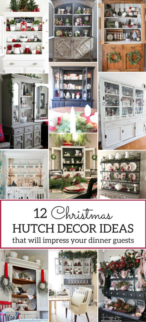 Hutch Decorating Ideas Display, How To Decorate A Hutch, Christmas Hutch Decor, China Cabinet Decor, China Hutch Decor, Hutch Display, Antique Hutch, Dining Hutch, Buffet Hutch