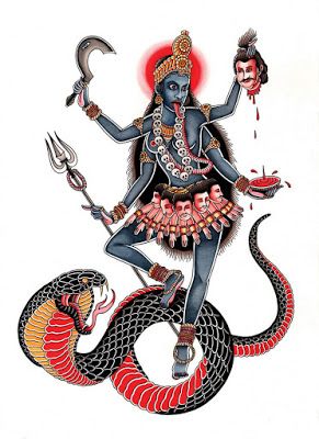 Indiano corta cabeça de menino para agradar a deusa Kali Kali Tattoo, Ma Kali, Maa Kali Images, Hindu Tattoo, Kali Maa, Indian Goddess Kali, Arte Yoga, Kali Hindu, Polynesian Tattoos