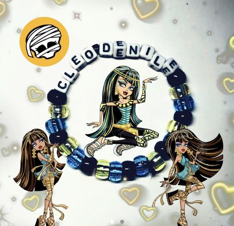 Monster High Friendship Bracelets, Monster High Bracelet, Monster High Jewelry, Monster High Accessories, Monster High Crafts, Kawaii Bracelet, Pulseras Kandi, Kandi Inspo, Diy Kandi Bracelets