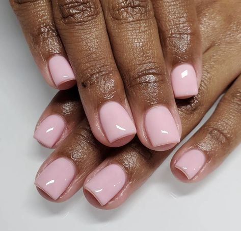 Very Short Acrylic Nails Natural, Natural Nails Pink Design, Overlays Acrylic Nails, Pink Biab Nails Short, Very Short Square Gel Nails, Classy Biab Nails, Pink Gel Overlay Nails, Soft Pink Gel Nails Short, Natural Color Acrylic Nails Short