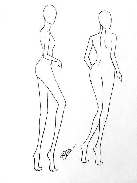 #croquis #fashionfigure #fashion #illustration Back Croquis Fashion Sketches, Back Pose Illustration, Fashion Templates Female, Croquis Fashion Illustration Poses, Fashion Silhouette Drawing, Fashion Croquis Poses, Fashion Figure Poses, Croquis Poses, Female Croquis