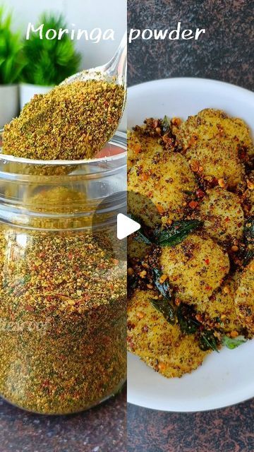 890K views · 35K likes | Foodies Roof on Instagram: "Moringa leaves powder❣️❣️Moringa Podi Idli❣️ Reposting it based on requests.One of the healthiest and versatile podi. This has a lot of nutrients and is so versatile that you can have it with rice, or like idli dosa podi , or make podi idli or even saute with rice to make moringa rice and pack delicious lunch boxes very easily. This will ensure your lunch or breakfast is packed with iron, protein, and nutrients. This can be stored for up to 3 to even 6 months of properly maintained.  1. Take 1 cup of tightly packed moringa leaves without any stem or sticks. Wash thoroughly and just dry it. Pat dry and remove the excess water. Drain the water and dry in tissue or any cloth to remove excess. 2. To make it without moisture, in a pan, saute Moringa Powder Recipes, Mini Idli, Idli Podi Recipe, Podi Idli, Moringa Recipes, Podi Recipe, Moringa Leaf Powder, Happy Eating, Idli Dosa