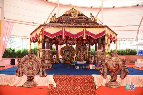 @ SAR samruddhi Convention Center,Shristhi Village Center Mantapa Decoration, Mantap Decor, Ambience Decor, Indian Wedding Favors, Wedding Stage Decor, Stage Decor, Engagement Rings Couple, Stage Decoration, Wedding Decor Style