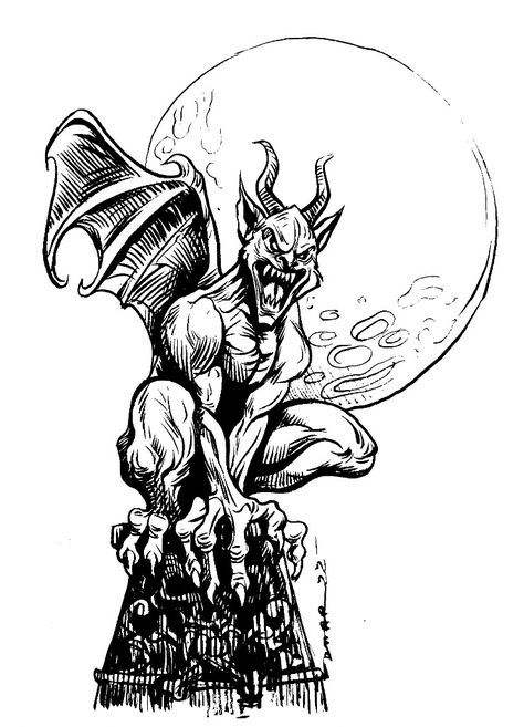 Inktober day 1. Gargoyle. #inktober #inktober2022 #inktober Gargoyle Knee Tattoo, Gargoyle Inktober, Gargoyle Tattoo Design, Y2k Dreamcore, Goliath Gargoyles, Gargoyle Drawing, Gargoyles Art, Gargoyle Tattoo, Knee Tattoo