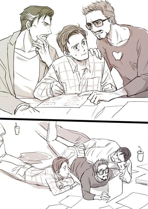 Doctor Strange X Tony Stark Fanart, Tony Stark Fanart, Tony Stark Comic, Strange Family, Iron Man Spiderman, Supernatural Comic, Superfamily Avengers, Marvel Couples, Black Dagger Brotherhood