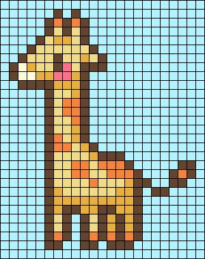 Alpha pattern #126685 | BraceletBook Giraffe Alpha Pattern, Pearled Bead, Alpha Pattern, Alpha Patterns, Perler Bead Patterns, Giraffes, Friendship Bracelet Patterns, Bracelet Patterns, Friendship Bracelet