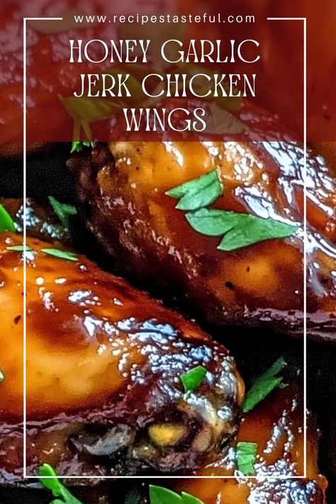 These Honey Garlic Jerk Chicken Wings are a flavorful and healthy take on a classic favorite. Air-fried to crispy perfection and coated in a sweet, spicy sauce, they make the perfect appetizer or main dish. Plus, they’re gluten-free! Sweet Spicy Sauce, Gluten Free Fried Chicken, Jerk Chicken Wings, Honey Garlic Chicken Wings, Jerk Chicken Recipe, Chicken Wing Sauces, Jamaican Dishes, Honey Garlic Sauce, Fried Chicken Wings