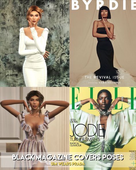 Black Magazine Covers Vol. 1 | Sim Wears Prada Sims 4 Magazine Cover, Black Magazine Covers, Black Magazine, Model Pose, Vogue Magazine, Magazine Covers, Model Poses, Magazine Cover, Sims 4