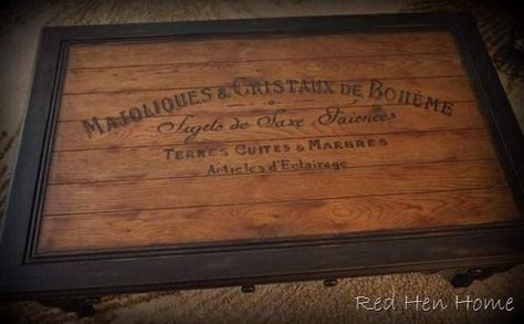 coffee table makeover - red hen home - after Coffee Table Redo, Primitive Diy, French Typography, Coffee Table Makeover, Build Projects, Painted Coffee Tables, Furniture Flipping, Chalk Painting, Black Coffee Tables