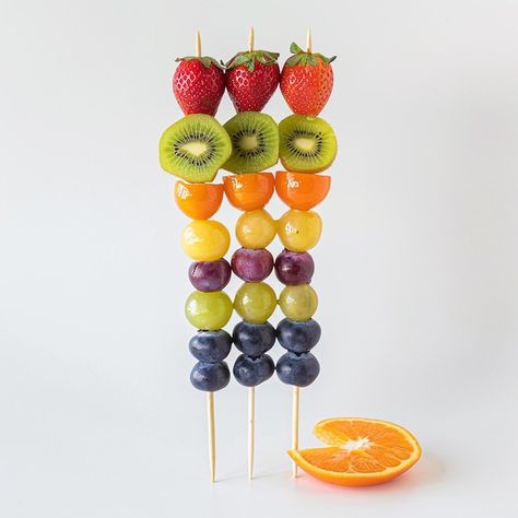 Photo fruit rainbow skewers with vanilla... | Premium Photo #Freepik #photo Rainbow Skewers, Fruit Rainbow, Food Skewers, Global Cuisine, Kebabs, Event Food, Stationery Templates, Business Card Maker, Flyer Maker