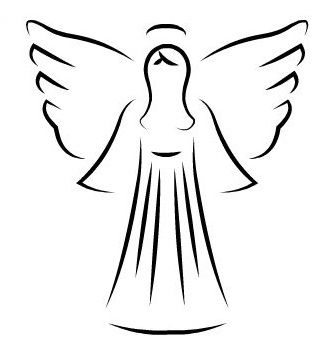 Christmas Angel Illustration, Angel Drawing Easy, Angel Outline, Angel Y Diablo, Prophetic Painting, Angel Wings Drawing, Angel Clipart, Wood Burning Patterns Stencil, Angel Illustration