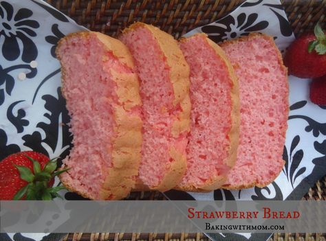 Strawberry Bread recipe 1 box strawberry cake mix: 1 box strawberry instant pudding:  3 eggs:  1 cup water:  1/2 cup oil Bake in non-stick pan  Heat oven to 350*  Bake 40 minutes. Strawberry Cake Mix Recipes, Strawberry Bread Recipe, Flavored Bread, Strawberry Bread Recipes, Boxed Cake Mixes Recipes, Strawberry Bread, Bread Soft, Strawberry Cake Mix, Strawberry Muffins