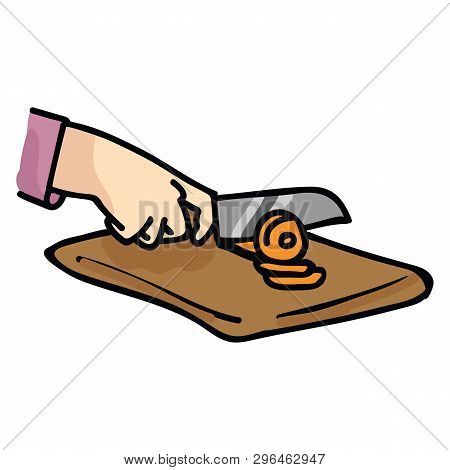 Knife Cartoon, Spot Illustration, Chopping Board, Vector Photo, Free Trial, Line Drawing, Pluto The Dog, Food Lover, Stock Vector