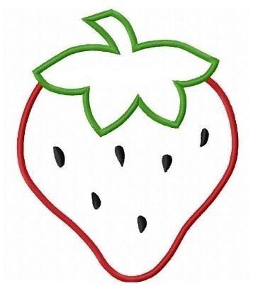 Strawberry Template Free Printable, Strawberry Outline, Punch Sablon, Punch Toka, Strawberry Applique, Embroidery Punch Needle, Bunting Template, Flower Pattern Drawing, Baby Bibs Patterns