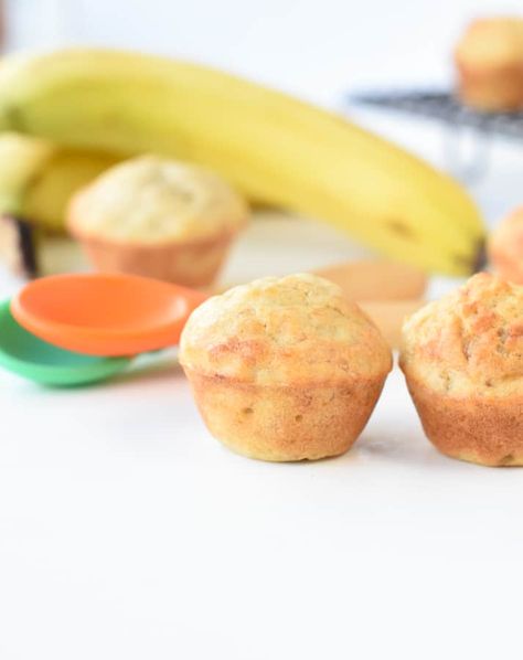 Dairy Free Banana Muffins, Sugar Free Banana Muffins, Vegan Banana Muffins, Baby Recipe, Baby Muffins, Chocolate Muffin Recipe, Plant Kitchen, Banana Muffin Recipe, Vegan Baby