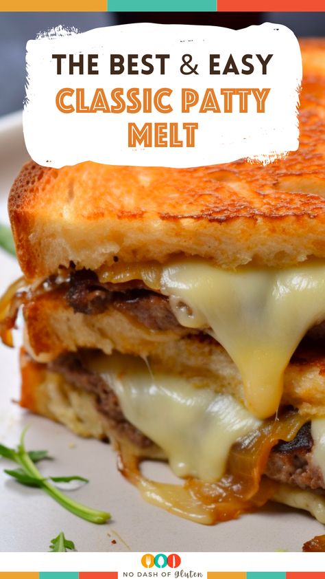 Classic Patty Melt Patty Melt On Sourdough, Air Fryer Patty Melt, How To Make A Patty Melt, Party Melt Recipe, Paddy Melt Recipe, Classic Patty Melt, Patti Melt Recipe, Patty Melt Recipe Ground Beef, Paddy Melt