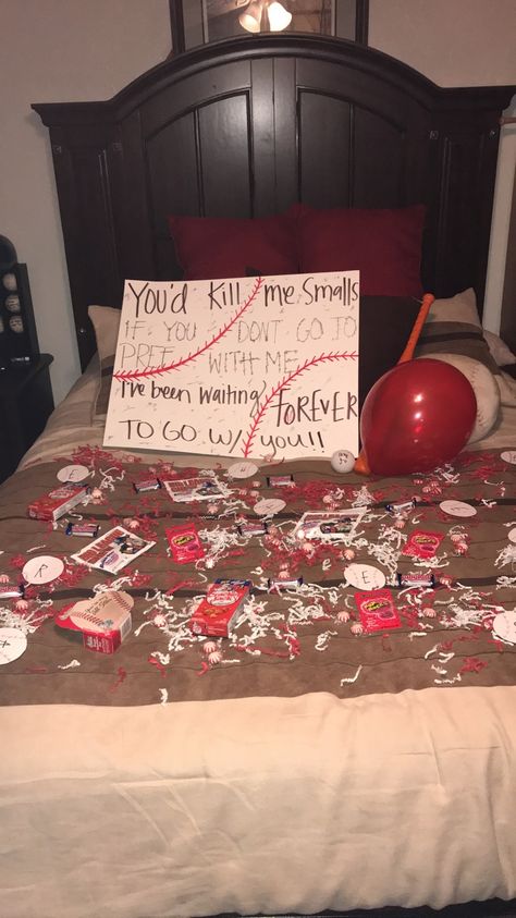 Prom Proposal For Boyfriends Baseball, Baseball Promposal Ideas For Her, Baseball Prom Proposal, Prom Proposal Baseball, Baseball Dance Proposals, Santa Switch Proposals, Prom Posals For Boyfriends, Baseball Hoco Proposals, Prom Answering Ideas