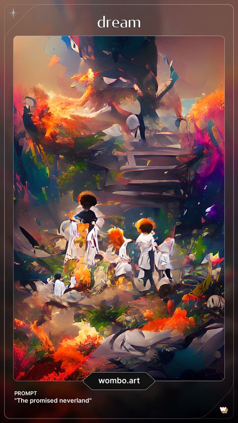 Neverland Wallpaper Aesthetic, The Promised Neverland Minimalist Poster, The Promised Neverland Laptop Wallpaper, Anime Poster The Promised Neverland, Promise Neverland Meme, Dream By Wombo, Promise Neverland, The Promised Neverland, Promised Neverland