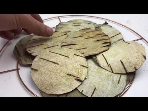 (2) DIY BIRCH BARK WREATH - YouTube Birch Bark Crafts Diy, Birch Bark Candles, Tree Bark Crafts, Bark Crafts, Birch Bark Crafts, River Birch, Waterproof Glue, Unique Journals, Candle Holder Decor