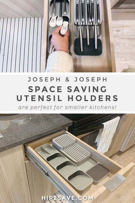 Deep Drawer Organization Kitchen Utensils, Small Cutlery Drawer Organization, Silverware Organization Drawer, Kitchen Knife Storage Ideas Drawers, Joseph Joseph Drawer Organizer, Silverware Organization Small Drawer, Knife Drawer Organizer Diy, Tiny Kitchen Drawer Organization, Spatula Organization Drawer