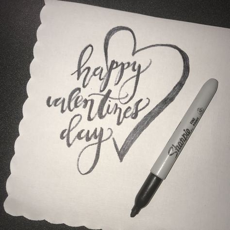 Valentine’s Day Calligraphy, Happy Valentines Calligraphy, Valentines Calligraphy, Valentine Calligraphy, Happy Valentines Day Calligraphy, Doodle Calligraphy, Diy Sharpie Crafts, Sharpie Calligraphy, Valentines 2024