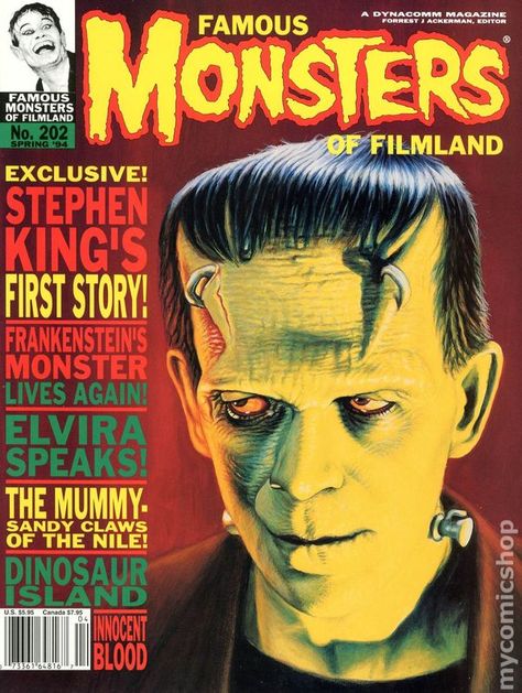 Famous Monsters of Filmland Magazine #202 Dibujos Toy Story, The Creeper, Boris Karloff, Movie Magazine, Famous Monsters, Love Monster, Horror Monsters, Frankenstein's Monster, Classic Horror Movies