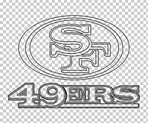 Niners Logo, Black And White Svg, San Francisco 49ers Logo, Forty Niners, Football American, Nfl Oakland Raiders, Clipart Black And White, Book Drawing, Football Logo