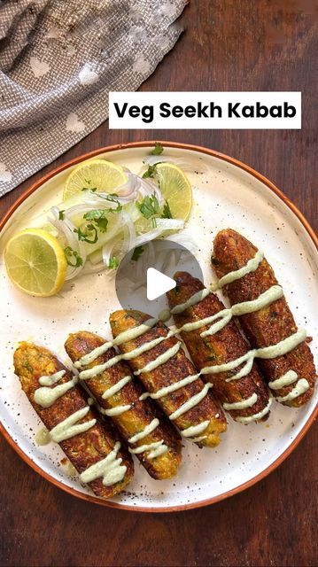 Veg Seekh Kabab Recipe, Veg Kabab Recipes, Veg Seekh Kabab, Veg Kabab Recipe, Veg Starter Recipes, Healthy Recipes Vegetarian, Seekh Kabab, Recipes Veg, Healthy Vegetarian Snacks