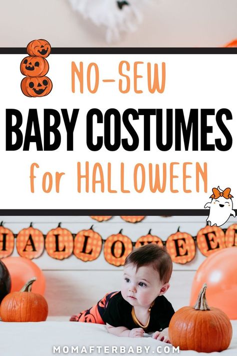 Busy parents looking for a last minute halloween costume for baby, unite! These no-sew, DIY, and totally adorable baby Halloween costume ideas will save the day, ensuring your baby is the most adorable trick-or-treater on the block. Mom Baby Halloween Costumes, Funny Baby Halloween Costumes, Mom And Baby Costumes, Toddler Holiday Gifts, Diy Baby Halloween Costumes, Diy Girls Costumes, Costumes For Babies, Diy Baby Costumes, First Halloween Costumes