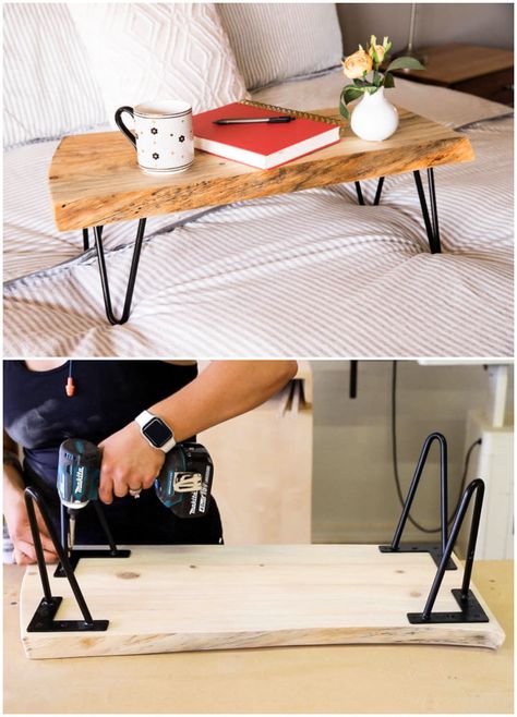 Lap Desk Diy How To Make, Diy Lap Table, Diy Bed Desk, Diy Bed Tray Table, Lap Desk Ideas, Diy Floor Desk, Floor Desk Ideas, Diy Bed Tray, Diy Bed Table