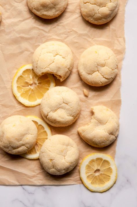 Vegan Lemon Cookies, Vegan Sugar Cookie Recipe, Healthy Sugar Cookies, Blueberry Crumble Bars, Vegan Sugar Cookies, Baking With Coconut Flour, Gluten Free Sugar Cookies, Dairy Free Cookies, Lemon Sugar Cookies