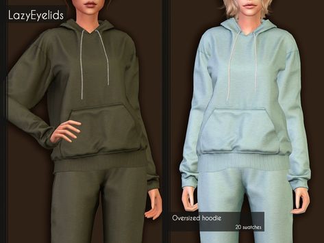 Comfy set | Patreon Sims 4 Oversized Hoodie, Sims 4 Cc Clothes, Sims 4 Download, The Sims 4 Download, Comfy Sets, Female Clothes, Ts4 Cc, Cc Finds, Sims 4 Cc