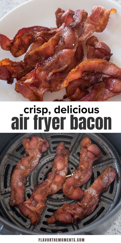 Air Fry Bacon, Air Fryer Bacon, Oven Baked Bacon, Cooking Bacon, Baked Bacon, Best Bacon, Best Air Fryers, Fast Healthy Meals, Air Fryer Dinner Recipes