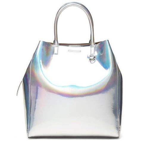 Banana Republic Womens Hologram Tote ($98) ❤ liked on Polyvore featuring bags, handbags, tote bags, silver, holographic purse, hologram handbag, silver handbag, white tote bag and banana republic handbag Holographic Purse, Cute Hand Bags, White Handbags, Handbags White, Silver Purse, Silver Handbag, Purse White, Silver Holographic, White Purse