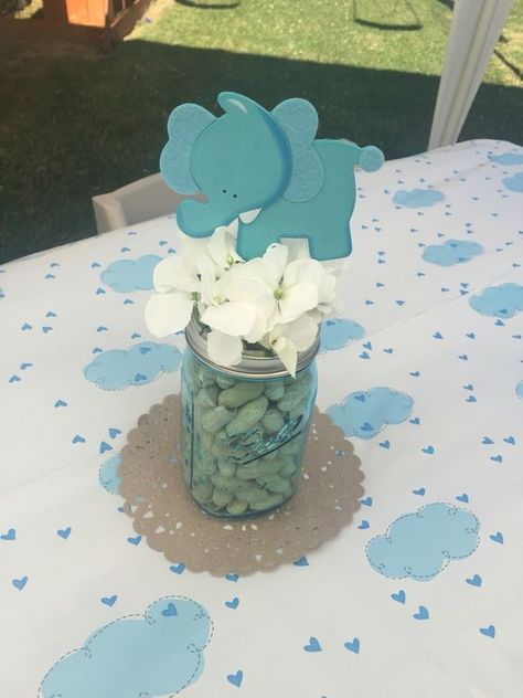 Elephant little peanut baby shower centerpiece Baby Boy Baptism Cake, Boy Baptism Cake, Baby Shower Elephant Theme, Elephant Baby Shower Theme Boy, Balloon Baby Shower Centerpieces, Diy Baby Shower Centerpieces, Elephant Centerpieces, Ladybug E Catnoir, Boy Baby Shower Centerpieces