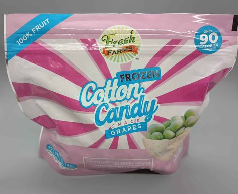 Fresh Farms Frozen Cotton Candy Snack Grapes Frozen Cotton Candy Grapes, Frozen Cotton Candy, Candy Grapes, Bath Salt Gift Set, Cotton Candy Grapes, Bath Salts Gift, Aldi Finds, Frozen Grapes, Freeze Pops