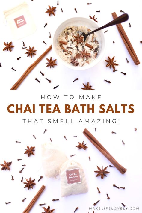 Fall Bath Salts, Tub Tea Recipes, Bath Tea Bags Diy Recipes, Diy Bath Products Natural, Bath Salts Packaging Ideas, Spa Crafts, Herbal Bath Recipes, Bath Salts Diy Recipes, Bath Salt Recipe